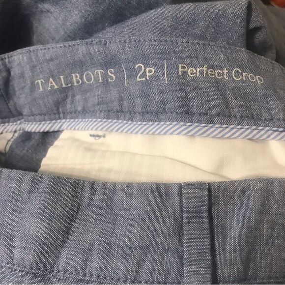 Talbots Zip Front Perfect Crop Pants SZ 2P - Picture 3 of 6
